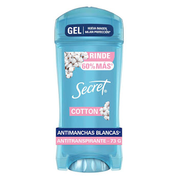 Desodorante Antitranspirante Secret Algodón En Gel Frasco x 73 gr  