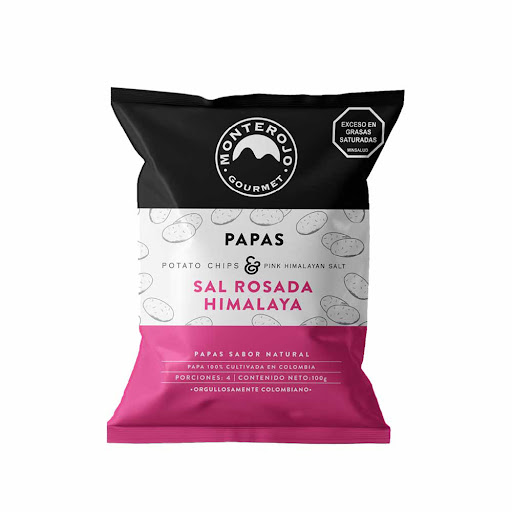 Papas Monterojo Sal   Rosada Paquete x 100 gr