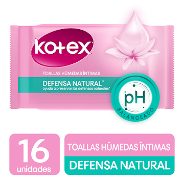 Toallas Húmedas Femeninas Kotex x 16 und  