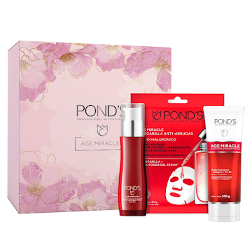 Espuma Facial Ponds Age Miracle x 100 ml + Mascarilla + Serum Ojos x 30 ml   