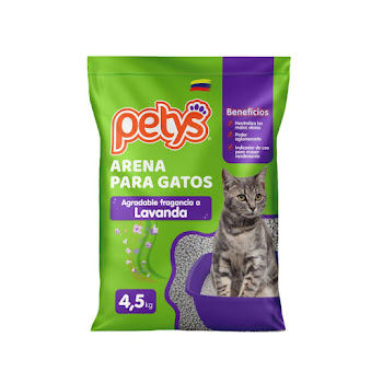Arena Para Gatos Petys Lavanda Bolsa x 4.5 Kg  