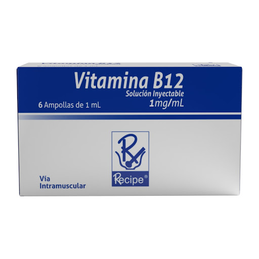 Vitamina B12 Cianocobalamina Solución Inyectable Caja x 6 Ampollas