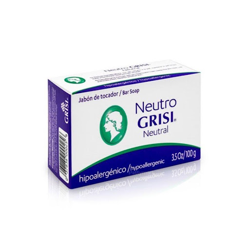 Jabón Barra Hipoalergénico Neutro 100g - Grisi Grisi Caja x 2 Und El Jabón Barra Hipoalergénico Neutro natural de tocador, esta elaborado para el cuidado de la piel de toda la familia, recomendado por dermatólogos para piel sensible.
Libre de fragancia.
pH cercano a