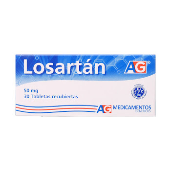 Losartan AG 50 mg Caja x 30 Tabletas  