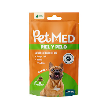 Suplemento Alimenticio Petmed Piel Y Pelo Bolsa x 30 Und  