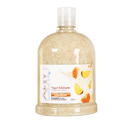 YOGURTH EXFOLIANTE CORPORAL PURE SEDUCTION (AMARILLO) 1000g L´MAR SPA 1000 x 1 El yogurt Exfoliante de L´MAR elimina las células muertas de la piel produciendo un EFECTO RETEXTURIZANTE y de extrema tersura al combinar el extracto de yogurt y el KARITÉ, reconocidos por su acción 