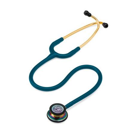 Estetosc Litman Clas Iii S/E Caribb Blue Littmann  x 1 Estetoscopio color azul caribe, ideal para escuchar sonidos del corazón, pulmones y otros órganos en adultos y niños. Su diseño de doble campana permite alternar entre frecuencias altas y bajas con so