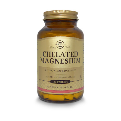Suplemento Dietario   Solgar Chelated Magnesium Frasco x 100 Tabletas