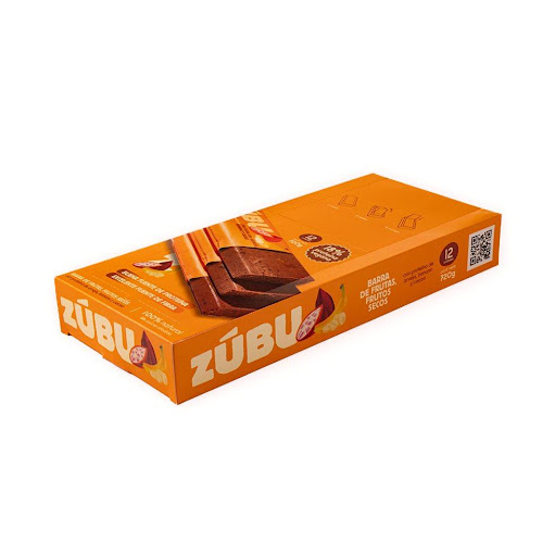ZUBU ZUBU caja x 12 Barra con proteína aislada de arveja, banano y cacao. Sin azúcar añadida ni conservantes, rica en nutrientes y energía, ideal como snack saludable en cualquier momento del día.