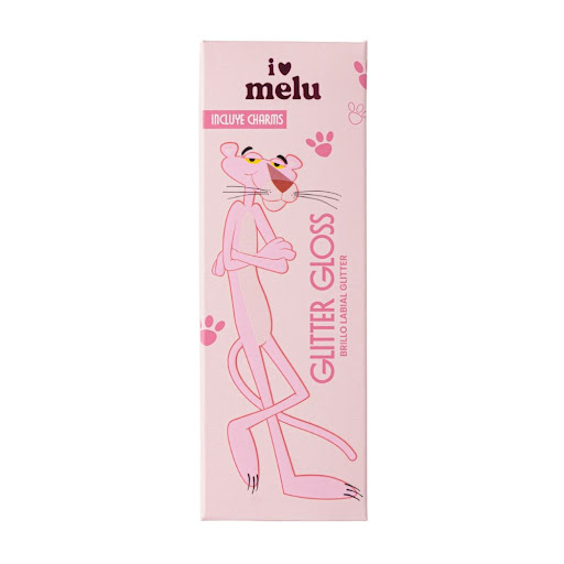 Glitter Gloss Melu Pantera Rosa Pink Kiss Caja x 2,5 ml