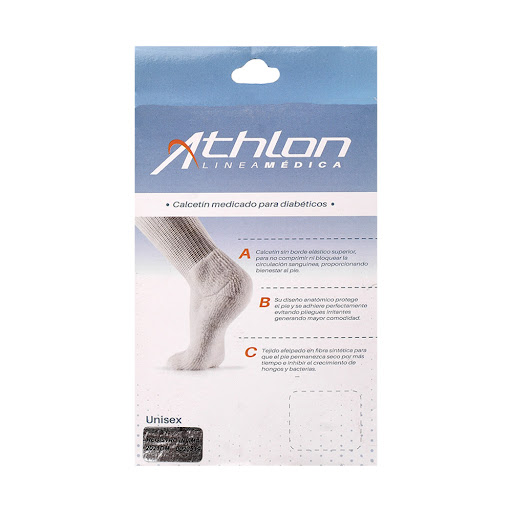 Medias Cortas Pie Diabético Color Crema Athlon x 1 und