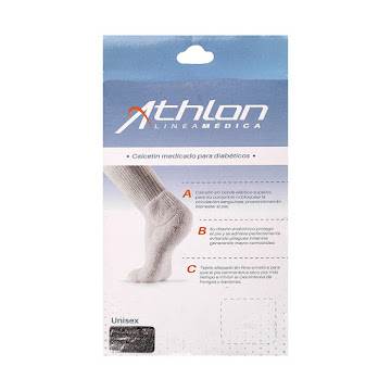 Medias Cortas Pie Diabético Color Crema Athlon x 1 und  