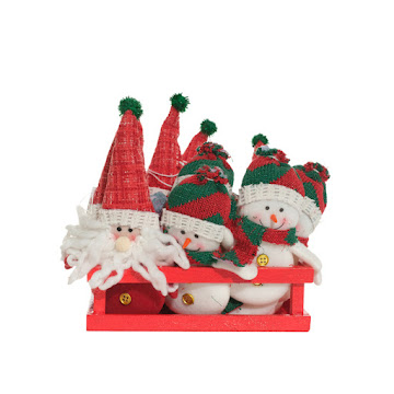 Adorno Navideño Mays Muñeco De Nieve Papá Noel Surtido Caja x 1 und  