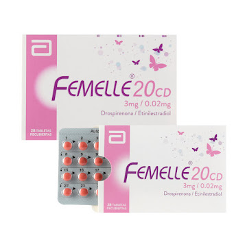Femelle 20 CD Drospirenona + Etinilestradiol 3mg/0.02mg Abbott Caja x 28 Tabletas  