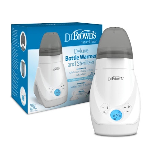 Esterilizador y Calentador Dr Brown Teteros Deluxe Digital Dr Browns Electrodomestico x 1 El calentador de biberones Dr. Brown's Deluxe más vendido ahora cumple una doble función! 
Calienta los biberones y los frascos de alimentos de forma rápida y segura, y desinfecta, utilizando el calor