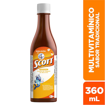 Emulsión de Scott Vitamina A + D3 Haleon Tradicional x 360 ml  