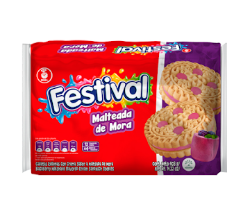 Galleta Festival Malteada De Mora 12 Paquetes x 403 gr  