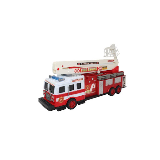 Carro Bombero Ladder Friccion Luz Y Sonido Base Y Tapa Plasticos Asociados  x 1 Es un juguete interactivo y resistente, fabricado en plástico de alta calidad. Diseñado con luces y sonidos integrados, este carro de bomberos simula escenarios de rescate, fomentando la creatividad y