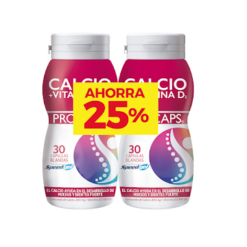 Calcio + Vitammina D 315mg/2mg Procaps 2 Frascos x 30 Cápsulas  