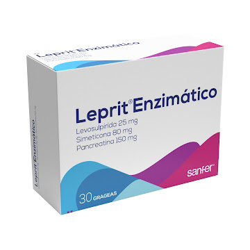 Leprit Enzimático Levosulprida + Simeticona + Pancreatina Pharmetique Caja x 30 Grageas  