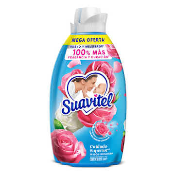 Suavizante Suavitel Cuidado Superior Fresca Primavera Botella 1 Lt x 2 und  