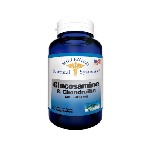 Glucosamina + Condroitina 500/400 mg Natural Systems Frasco x 60 Natural Systems Frasco x 60 La Glucosamina es un compuesto presente naturalmente en el cuerpo y ampliamente utilizado como coadyuvante en el mantenimiento del cartilago articular.    ES UN MEDICAMENTO. NO EXCEDER SU CONSUMO. LEE