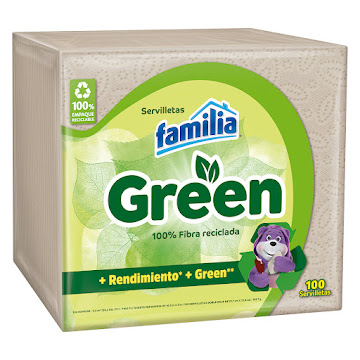 Servilletas Familia   Green x 100 und 
