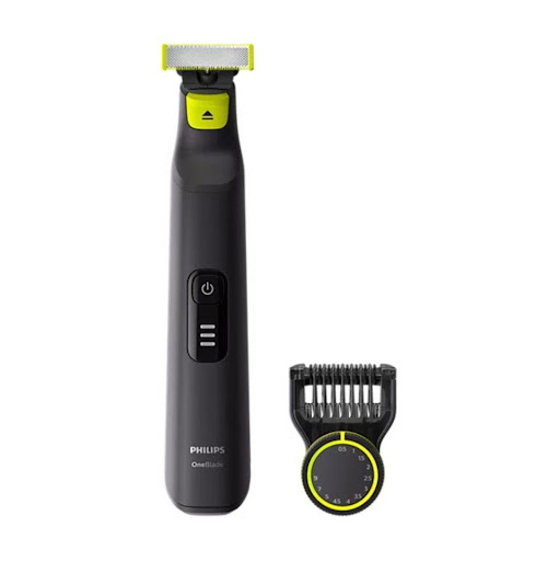 Afeitadora One Blade Pro Philips QP6530 Philips Caja x 1 El Philips OneBlade Pro QP6530/15 recorta, perfila y afeita con peine ajustable (0,5–9 mm), uso en seco/húmedo, 90 min inalámbrico y cuchilla reemplazable cada 4 meses.