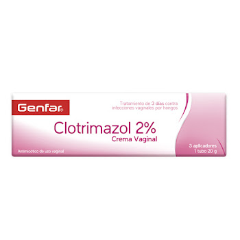 Clotrimazol 2% Crema   Vaginal Genfar Tubo x 20g Con 3 Aplicadores  