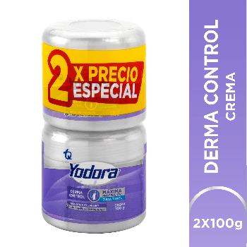 Desodorante En Crema Mujer Yodora Derma Control 100 gr x 2 und  