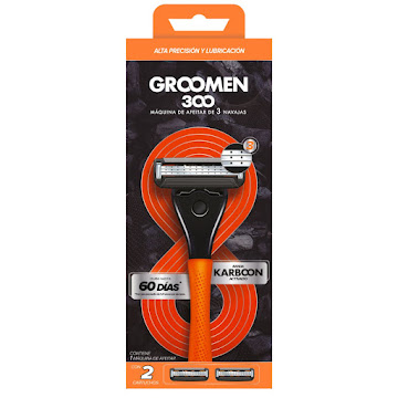 Máquina de Afeitar Groomen 300 Triple Hoja x 2 und  
