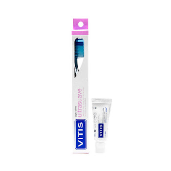 Cepillo Dental Vitis   Ultrasuave x 1 und + Crema Dental Vitis Blanqueadora x 15 ml  