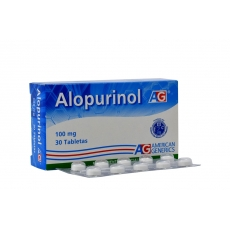 Alopurinol AG 100 mg Caja x 30 Tabletas