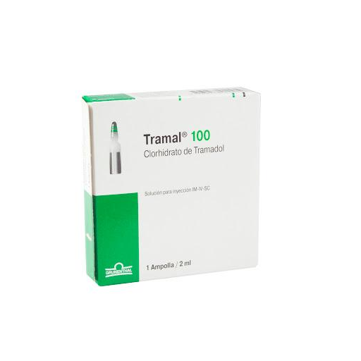 Tramal Clorhidrato de Tramadol 100 mg Grunenthal Caja x 1 Ampolla