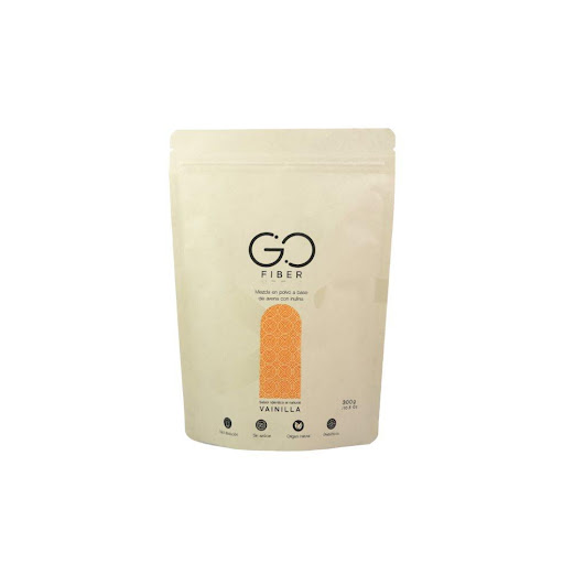 Fibra natural - vainilla Go company 300 gramos x 1 GO FIBER que con sus ingredientes principales como la inulina y fibra de avena permiten conservar la salud del sistema digestivo tratando problemas como el estreñimiento, la pesadez, los problemas de 