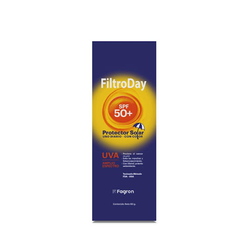 Protector Solar Fagron Filtro Day SPF 50+ con color tubo x 60 g FILTRO DAY TUBO COLAPSIBLE x 60 g undefined