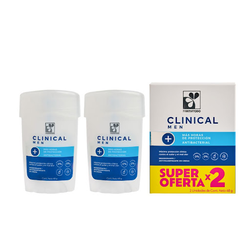 Desodorante Clinical   Farmatodo En Crema Hombre 48 gr x 2 und