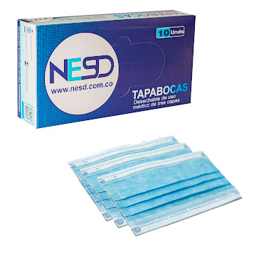 Tapabocas Nesd Desechables Termosellados Caja x 10 und  