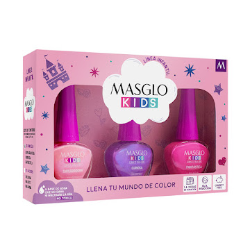 Kit Esmaltes Masglo   Princesa Kids x 3 und  
