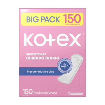 Protectores Kotex   Cuidado Diario Big Pack x 150 Und  
