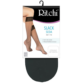 Medias Ritchi Slack Seda Fría Lycra Única Negro x 1 und  