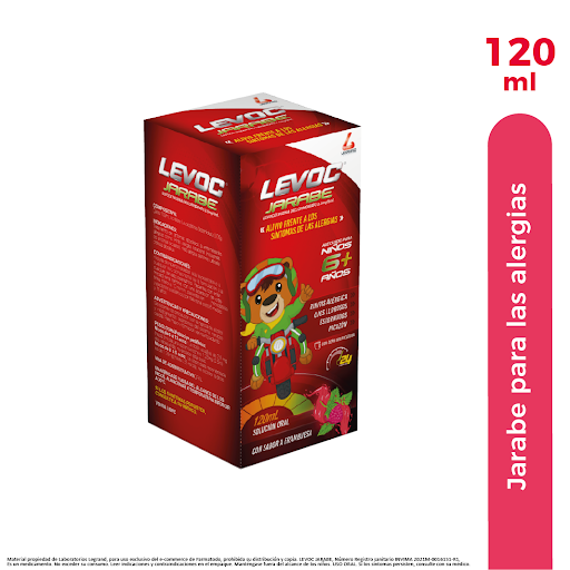 Levoc Levocetirizina 2.5mg/5ml Legrand Jarabe Frasco x 120 ml