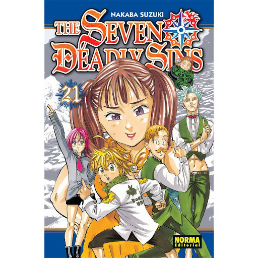 The Seven Deadly Sins No. 21 Editorial Norma Libro x 1.0 THE SEVEN DEADLY SINS 21   Autores:Nakaba Suzuki  Colecciones:CÓMIC MANGA  Editoriales:NORMA Editorial  Series:THE SEVEN DEADLY SINS  ¡EMPIEZA UN COMBATE DE PESADILLA!   ¡A la pareja de la princesa y 