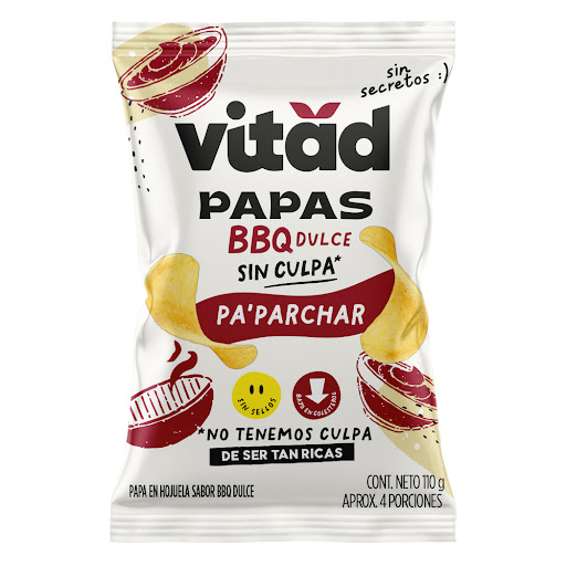 Papas Vitad Sabor Bbq Dulce x 110 gr