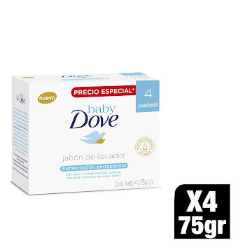 Jabón Dove Baby Humectación Enriquecida De 75 gr x 4 und  