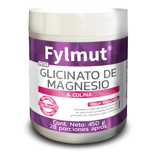 Fylmut Glicinato de Magnesio y Colina Sabor Arandano Frasco x 450 g