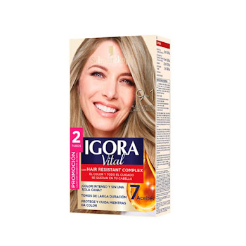 Tinte Igora Vital 9-1 Rubio Extra Claro Cenizo Caja x 1 und  