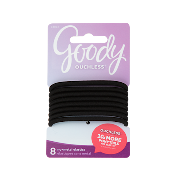 Bandas Elasticas Goody Para El Cabello Negras x 8 und  