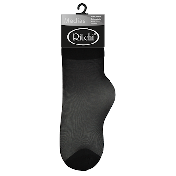 Medias Ritchi Negro   Transparente Talla Unica X 1Und  