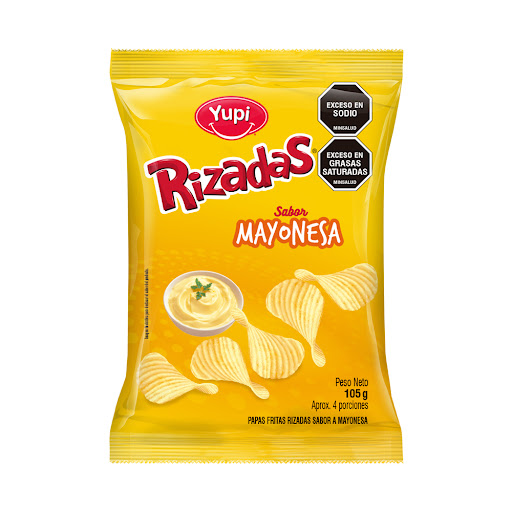 Pasabocas Yupi Papas Fritas Rizadas Mayonesa Paquete x 105 gr